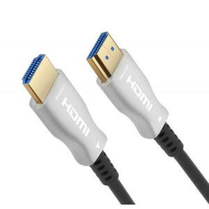 Cablu HDMI - HDMI 2.0b PremiumCord, Active Optical (AOC) HDMI fiber 4K@60Hz, 18 Gbps, aurit, 50m imagine