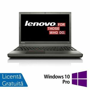 Laptop Refurbished LENOVO ThinkPad T540p, Intel Core i7-4700MQ 2.40-3.40GHz, 8GB DDR3, 256GB SSD, 15.6 Inch Full HD, Tastatura Numerica, Webcam + Windows 10 Pro imagine