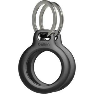 Suport securizat Belkin cu inel pentru AirTag Apple, 2 bucati, Negru imagine