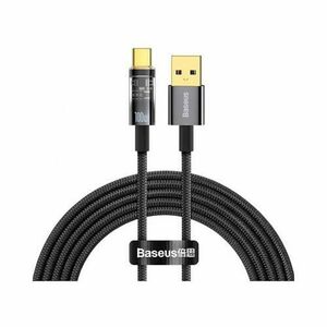 Cablu Baseus Explorer, USB la USB-C, 100W, Fast Charging, 2m, Negru imagine