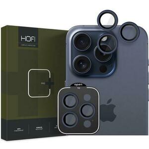 Folie de protectie Camera spate HOFI CamRing PRO+ pentru Apple iPhone 15 Pro Max / 15 Pro, Sticla Securizata, Full Glue, Bleumarin imagine