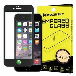 Folie de protectie Ecran WZK pentru Apple iPhone SE (2022) / SE (2020) / 8, Sticla securizata, Full Glue, 5D, Neagra imagine