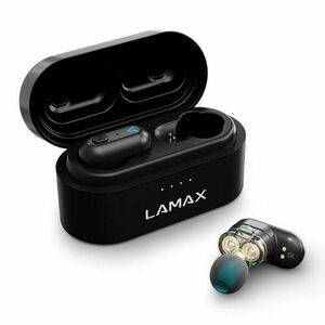 Casti True Wireless LAMAX Duals1, Bluetooth, Microfon, Activare vocala (Negru) imagine