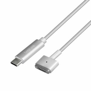 Cablu alimentare LOGILINK compatibil cu Apple, USB Type-C la tip Apple MagSafe2, 1.8m (Argintiu) imagine