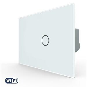 Intrerupator Simplu Wi-Fi cu Touch LIVOLO din Sticla, Standard Italian – Serie Noua (Alb) imagine