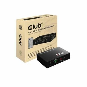 Switch Club3D CSV-1381, HDMI, 8K60Hz/4K120Hz (Negru) imagine