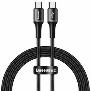 Cablu Date si Incarcare USB-C - USB-C Baseus Halo, 60W, 1m, Negru imagine