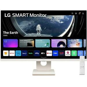 Monitor Smart IPS LED LG 27inch 27SR50F-W, FULL HD (1920 x 1080), HDMI, Boxe (Alb) imagine