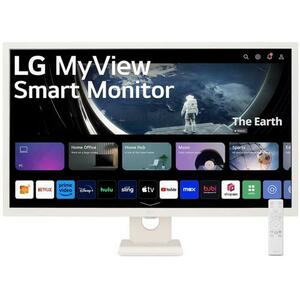 Monitor Smart IPS LED LG 32inch 32SR50F-W, FULL HD (1920 x 1080), HDMI, Boxe (Alb) imagine