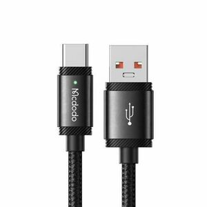 Cablu de date Mcdodo USB-A la Type-C SpeedCharge Series, Fast Charging, LED, 120W, 1.5m, Negru imagine