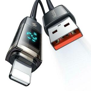 Cablu de date Mcdodo USB - Lightning Display Auto Power Off, Fast Charging, 1.2m, Negru imagine