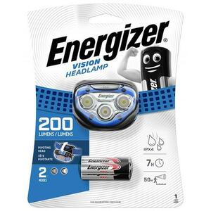 Lanterna de cap Energizer Vision EN-270228, raza 50 m, 2 moduri + 3 Baterii AAA (Albastru) imagine
