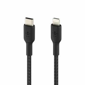 Cablu de date Belkin BOOST CHARGE, USB-C la Lightning, Impltetit, 2m (Negru) imagine