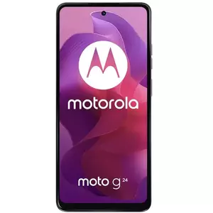 Telefon Mobil Motorola Moto G24 128GB Flash 8GB RAM Dual SIM 4G Pink Lavender imagine
