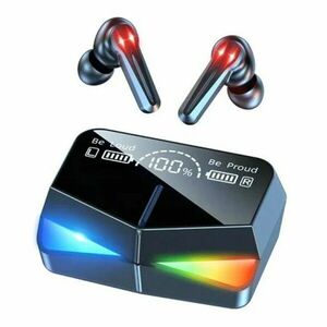 Casti Bluetooth Pentru Gaming Techstar® M28, Bluetooth 5.1, Microfon, Control Prin Atingere, Indicator LED, Rezistente La Apa, Potrivite Pentru Jocuri Video/Fitness/Birou, Carcasa Magnetica, Negru imagine