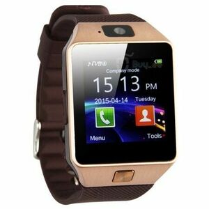 Resigilat Smartwatch Bluetooth DZ09 MTK Compatibil SIM si MicroSD cu Camera Auriu imagine