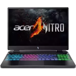 Notebook Acer Nitro AN16-42 16" WQXGA 165Hz AMD Ryzen 7 8845HS RTX 4070-8GB RAM 16GB SSD 1TB No OS Obsidian Black imagine