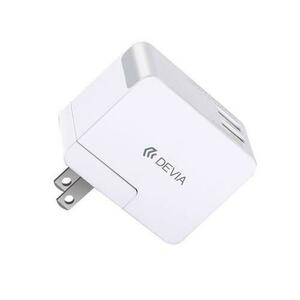 Incarcator Retea Devia Travel Kit, 2 x USB, pentru priza UK/US/AU/EU, 2.5A (Alb) imagine