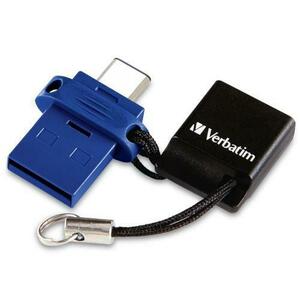 Stick USB Verbatim Dual Drive, USB 3.0, USB Type-C, 32GB (Albastru) imagine