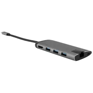 Hub Multiport Verbatim USB-C, 4K HDMI, USB 3.0, Card reader, Argintiu imagine