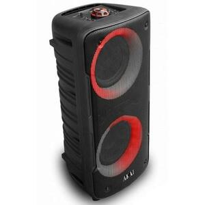 Boxa portabila activa Akai Party Box ABTS-TK19, 8 W, Bluetooth, USB, microSD, Aux in, radio FM, intrare microfon, intrare chitara, lumini difuzor, afisaj LED, telecomanda imagine