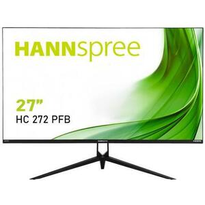 Monitor AHVA LED Hannspree 27inch HC272PFB, WQHD (2560 x 1440), HDMI, DisplayPort, Boxe, 75 Hz (Negru) imagine