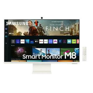Monitor VA LED Samsung M8 32inch LS32BM801UUXEN, Ultra HD (3840 x 2160), HDMI, Bluetooth, Smart TV, Boxe (Alb) imagine