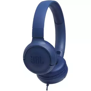 Casti On Ear JBL Tune 500, Cu fir, Albastru imagine