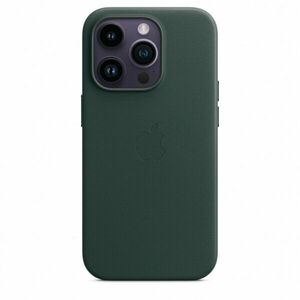 Husa de protectie Apple Leather Case with MagSafe pentru iPhone 14 Pro, Forest Green imagine