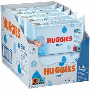Servetele umede Huggies Pure, 10 pachete x 56, 560 buc imagine