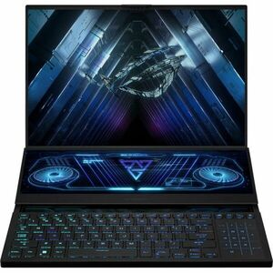 Laptop Gaming ASUS ROG Zephyrus Duo 16 GX650PZ cu procesor AMD Ryzen™ 9 7945HX pana la 5.40 GHz, 16, QHD+, Mini LED, 240Hz, 32GB DDR5, 1TB SSD, NVIDIA® GeForce RTX™ 4080 12GB GDDR6, Windows 11 Pro, Black imagine