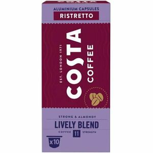 Capsule cafea Costa Lively Blend Ristretto, compatibil Nespresso, 10 capsule, 57g imagine