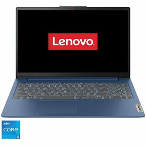 Laptop Lenovo IdeaPad Slim 3 15IAH8 cu procesor Intel® Core™ i5-12450H pana la 4.4 GHz, 15.6, Full HD, IPS, 16GB, 512GB SSD, Intel® UHD Graphics, No OS, Abyss Blue imagine