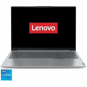 Laptop Lenovo ThinkBook 16 G6 IRL cu procesor Intel® Core™ i5-1335U pana la 4.6 GHz, 16, WUXGA, IPS, 16GB, 512GB SSD, Intel® UHD Graphics, No OS, Arctic Grey imagine