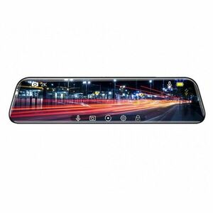 Camera Auto Oglinda cu Touchscreen Techstar® D40, 10 inch, Inregistrare Duala Fata/Spate Marsarier, 1080P FullHD, Unghi de Filmare 170 Grade, Negru imagine