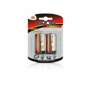 Set 2 baterii superalcaline extreme R14 Vipow, 1, 5V, blister imagine