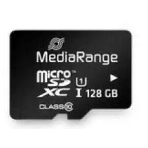 Card de memorie MediaRange MicroSDXC, 128GB, UHS-I U1, Clasa 10 + Adaptor SD imagine