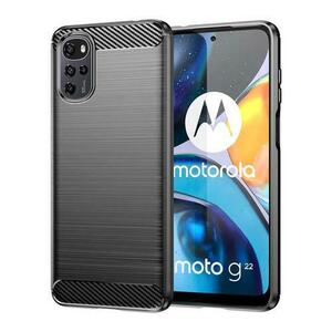 Husa Carbon flexible pentru Motorola Moto E32 (Negru) imagine