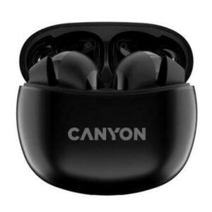 Casti True Wireless Canyon TWS-5, Bluetooth, In-Ear, Microfon (Negru) imagine
