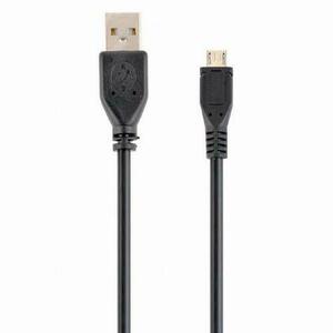Cablu alimentare si date Gembird, USB 2.0 (T) la Micro-USB 2.0 (T), 1m, Negru, CCP-mUSB2-AMBM-1M imagine