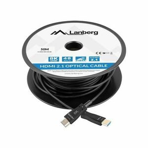 Rola cablu HDMI Lanberg CA-HDMI-30FB-0500-BK, 50m (Negru) imagine