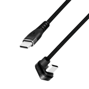 Cablu alimentare si date LOGILINK, USB Type-C (T) la USB Type-C (T) la 180 grade, 1m, 2 x ecranat, aluminiu, Negru imagine
