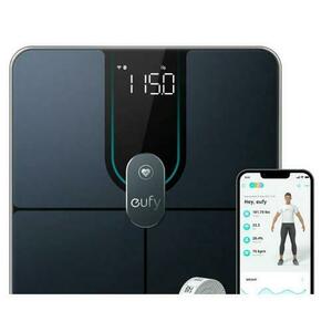Cantar de baie eufy Smart Scale P2 Pro, Bluetooth, 3D Virtual Body Mod (Negru) imagine