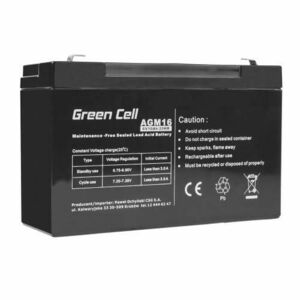 Acumulator stationar Green Cell AGM 6V 10Ah VRLA plum acid baterie fara mentenanta imagine