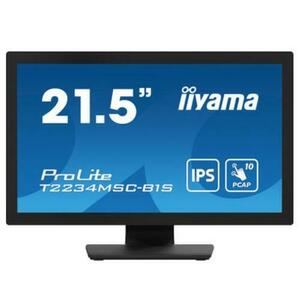 Monitor IPS LED iiyama ProLite 21.5inch T2234MSC-B1S, Full HD(1920 x 1080), VGA, HDMI, DisplayPort, Boxe, Touchscreen (Negru) imagine