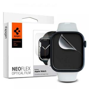 Folie Protectie Spigen Neo Flex pentru Apple Watch 45mm / 44mm / 42mm Series, Plastic, Set 3 bucati, AFL04049 imagine