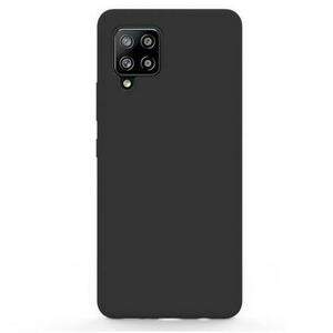 Husa de protectie Matt TPU pentru Samsung Galaxy A12, silicon moale, Negru imagine