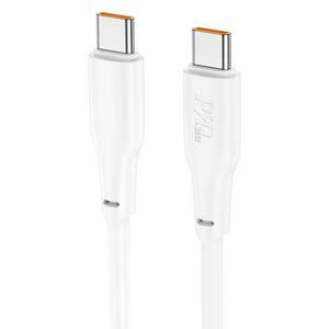 Cablu Date si Incarcare USB-C - USB-C HOCO X93, 60W, 2m, Alb imagine