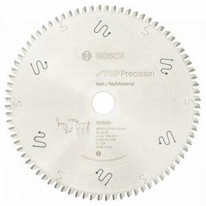 Panza de ferastrau circular Bosch Top Precision Best for Multi Material, 254 x 30 mm, 80 dinti imagine