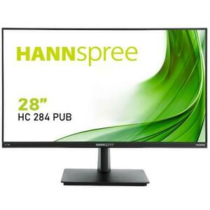Monitor IPS LED Hannspree 28inch HC284PUB, Ultra HD (3840 x 2160), HDMI, DisplayPort, Boxe (Negru) imagine